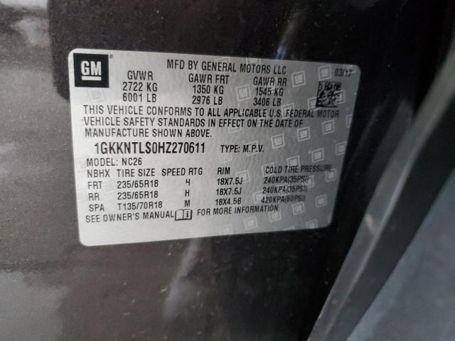 2017 GMC ACADIA ALL 1GKKNTLS0HZ270611