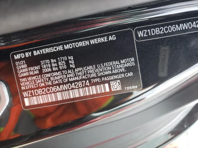 2021 TOYOTA SUPRA WZ1DB2C06MW042874
