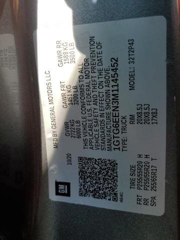 2021 GMC CANYON DEN 1GTG6EEN3M1145452