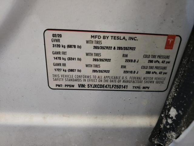 5YJXCDE47LF250141 Tesla MODEL X