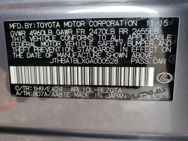 2016 LEXUS GS 200T BA JTHBA1BLXGA000528