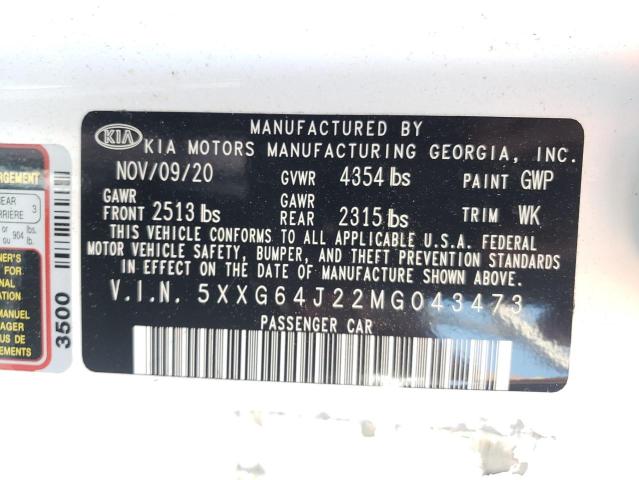 5XXG64J22MG043473 KIA K5 GT LINE
