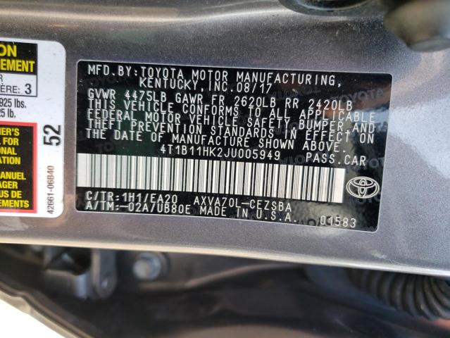 2018 TOYOTA CAMRY L - 4T1B11HK2JU005949