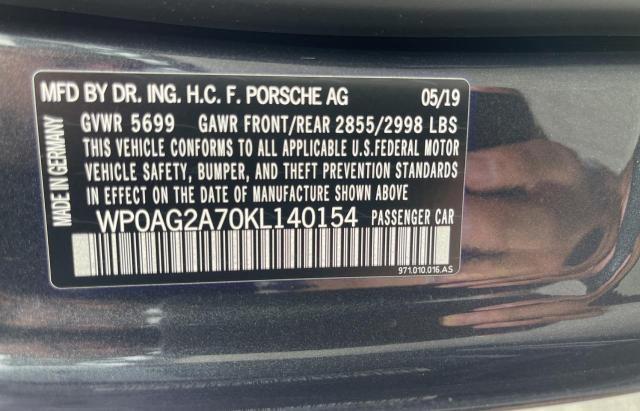 2019 PORSCHE PANAMERA G WP0AG2A70KL140154