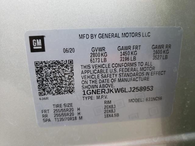 2020 CHEVROLET TRAVERSE R 1GNERJKW6LJ258953