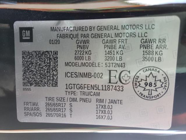2020 GMC CANYON ALL 1GTG6FEN5L1187433