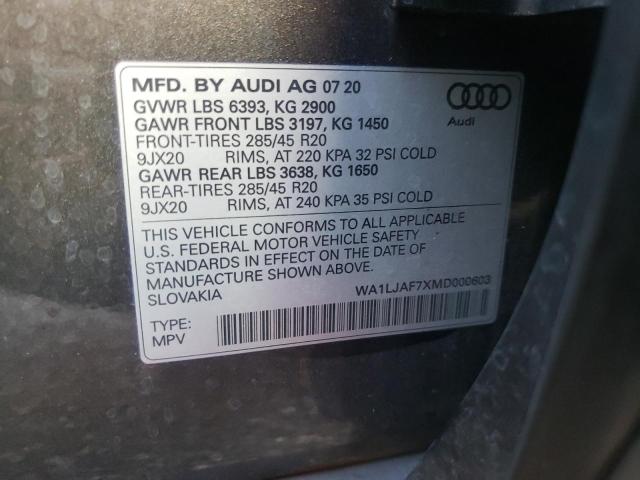 WA1LJAF7XMD000603 Audi Q7 PREMIUM 10