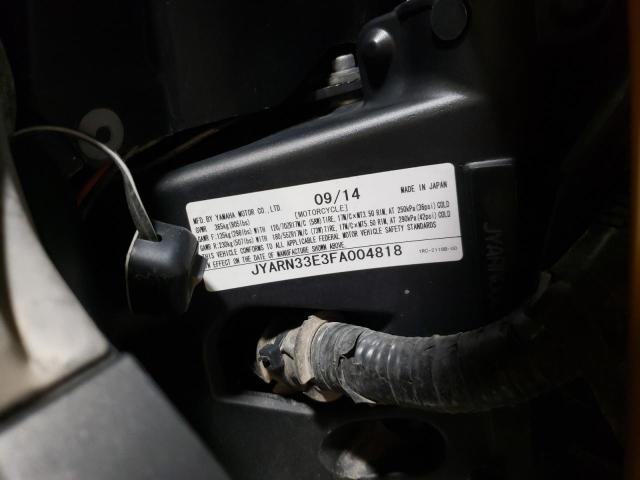 2015 YAMAHA FZ09 JYARN33E3FA004818