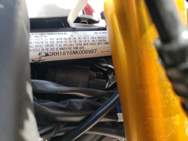 2022 YAMAHA YZFR3 A MH3RH18Y6NK008987