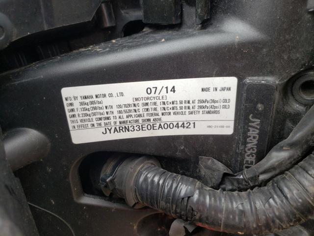 2014 YAMAHA FZ09 JYARN33E0EA004421