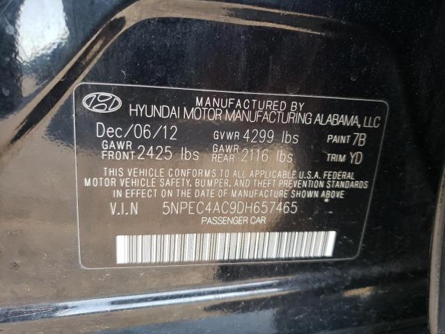 VIN 5NPEC4AC9DH657465 2013 HYUNDAI SONATA no.10