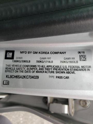 2019 CHEVROLET SPARK ACTI KL8CH6SA2KC704029