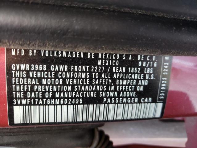 2017 VOLKSWAGEN BEATLE 3VWF17AT6HM602495