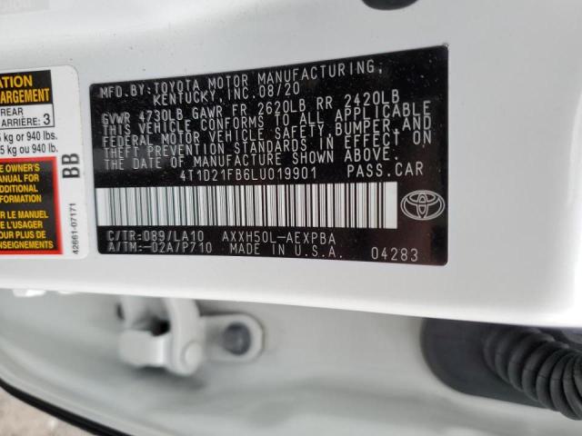 2020 TOYOTA AVALON LIM 4T1D21FB6LU019901
