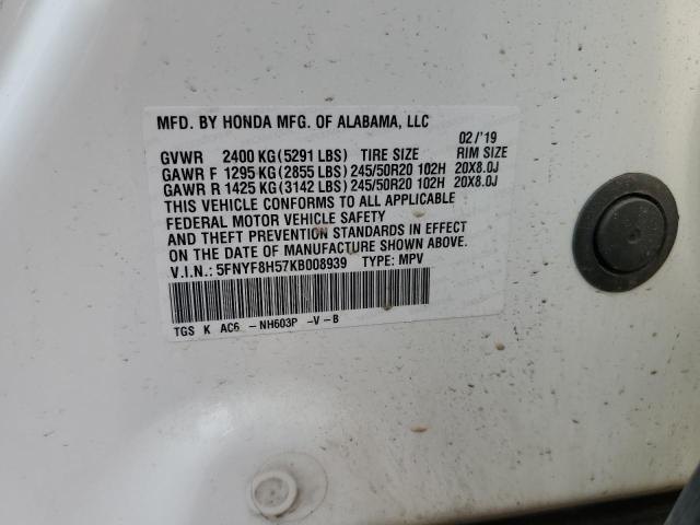 2019 HONDA PASSPORT E - 5FNYF8H57KB008939