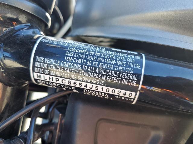 2018 HONDA CMX500 A MLHPC5654J5100240