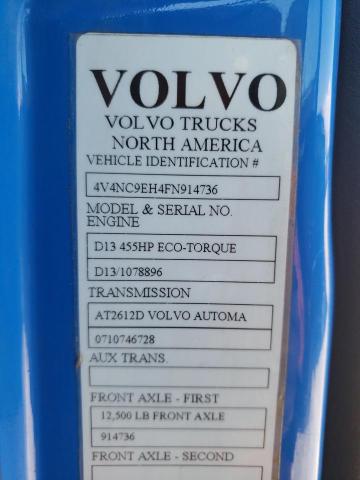 2015 VOLVO VN VNL 4V4NC9EH4FN914736