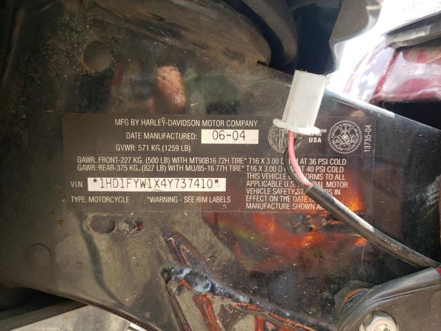 2004 HARLEY-DAVIDSON FLHRSI 1HD1FYW1X4Y737410