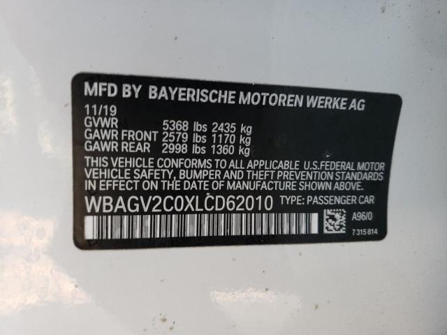 2020 BMW 840I WBAGV2C0XLCD62010