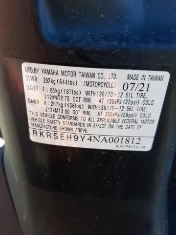 2022 YAMAHA YW125 RKRSEH9Y4NA001812