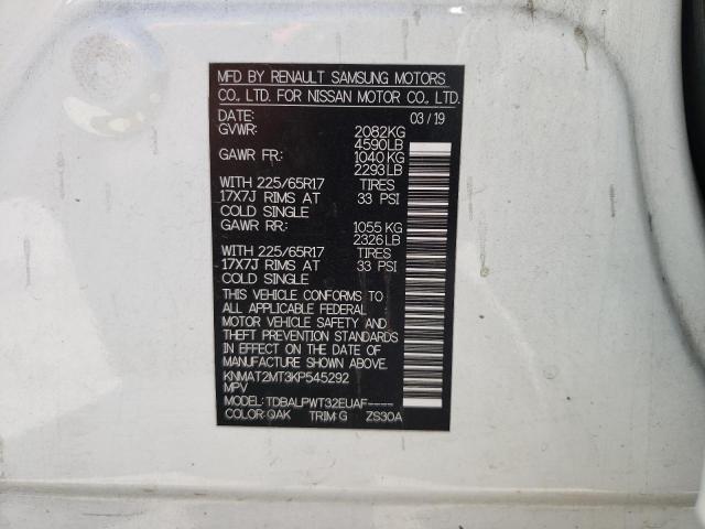 2019 NISSAN ROGUE S/SV KNMAT2MT3KP545292