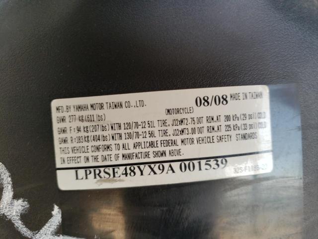 2009 YAMAHA YW125 LPRSE48YX9A001539