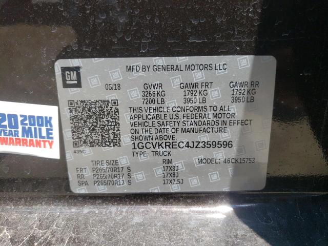 2018 CHEVROLET SILVRDO LT 1GCVKREC4JZ359596