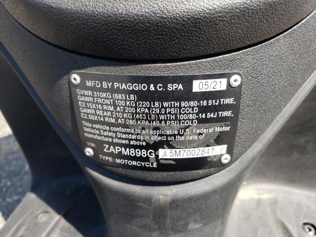 2021 PIAGGIO LT50 ZAPM898G5M7002841