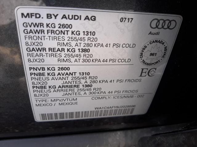 2018 AUDI SQ5 PRESTI WA1C4AFY9J2029596