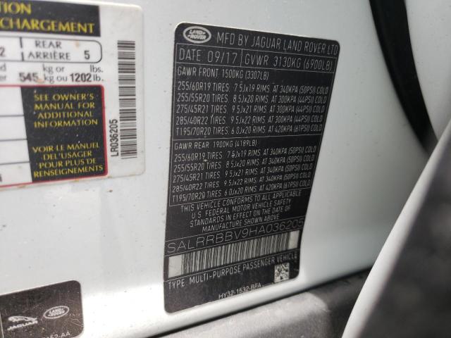 LAND ROVER DISCOVERY 2017 WHITE Photo 10