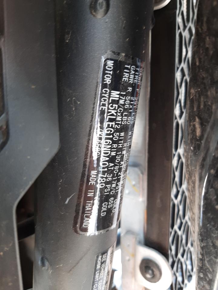 2022 Kawasaki Kl650 G VIN: ML5KLEG16NDA01789 Lot: 53154982