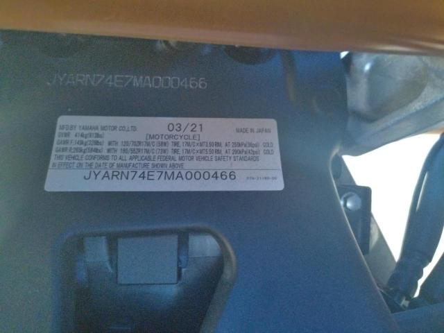 2021 YAMAHA MTT09 GT JYARN74E7MA000466