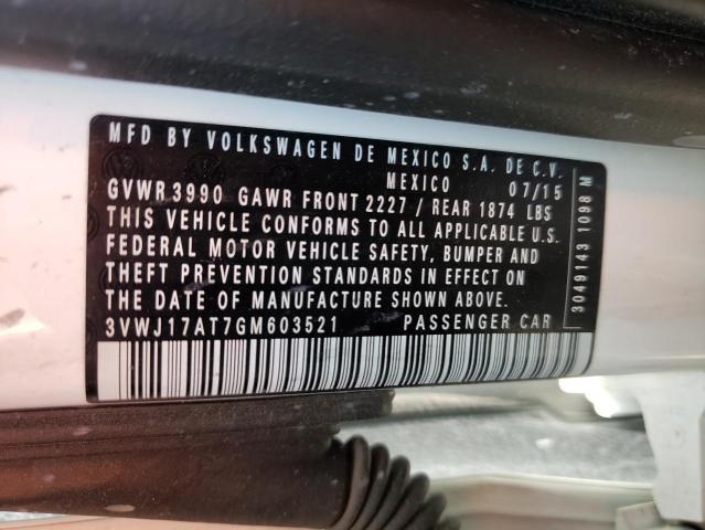 2016 VOLKSWAGEN BEETLE SE 3VWJ17AT7GM603521