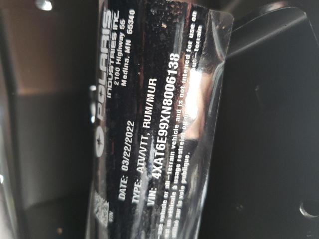 2022 POLARIS RANGER CRE 4XAT6E99XN8006138