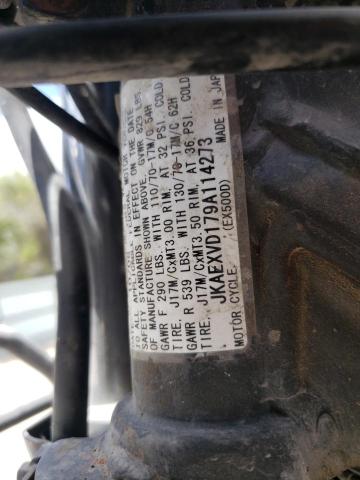 2009 KAWASAKI EX500 JKAEXVD179A114273