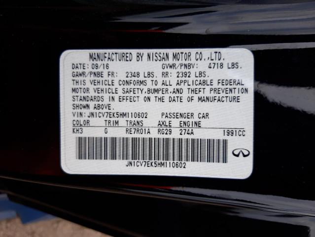 2017 INFINITI Q60 BASE JN1CV7EK5HM110602