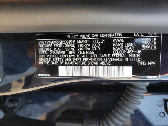 2017 VOLVO XC60 T5 DY YV440MRR9H2094516