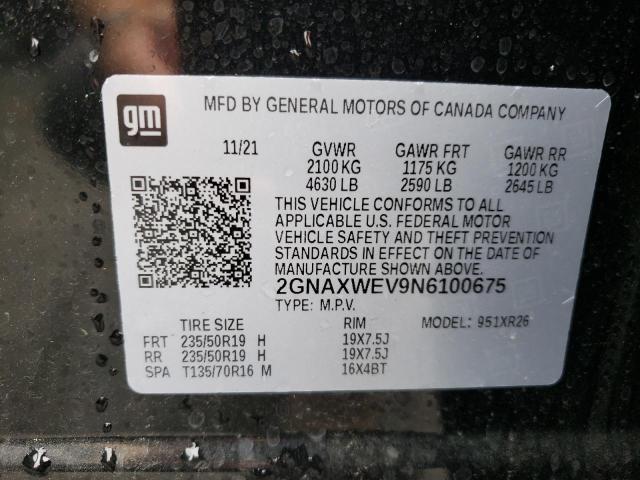 2022 CHEVROLET EQUINOX RS 2GNAXWEV9N6100675