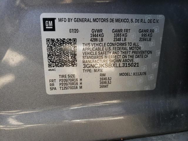 2020 CHEVROLET TRAX LS - 3GNCJKSBXLL315021