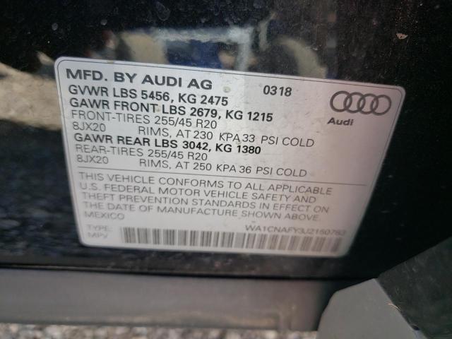 2018 AUDI Q5 PRESTIG - WA1CNAFY3J2150783