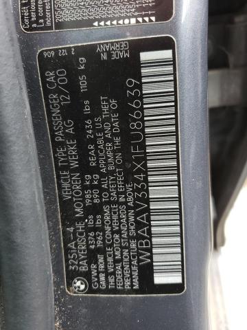 WBAAV334X1FU86639 BMW 325 I