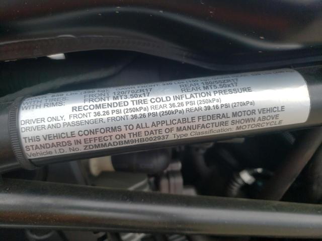 2017 DUCATI MONSTER 79 - ZDMMADBM9HB002937