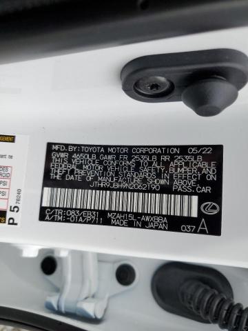 2022 LEXUS UX 250H BA JTHR9JBH9N2062190