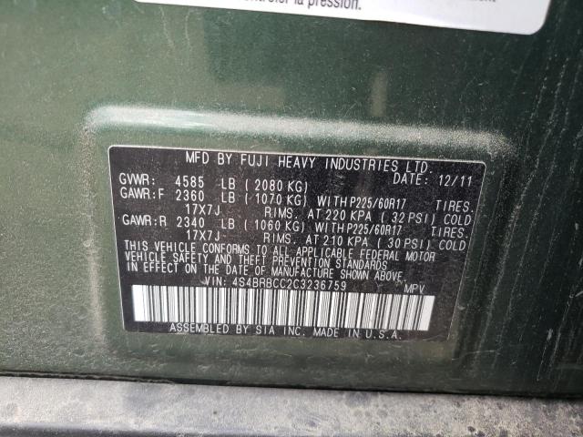4S4BRBCC2C3236759 Subaru Outback 2.5i Premium