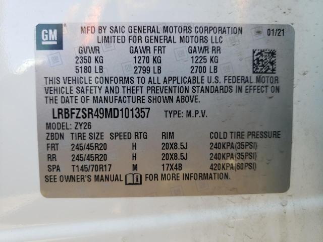 2021 BUICK ENVISION A LRBFZSR49MD101357