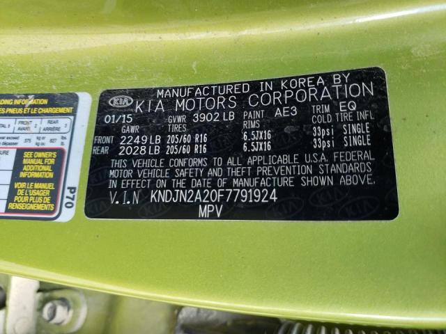 KNDJN2A20F7791924 KIA Soul