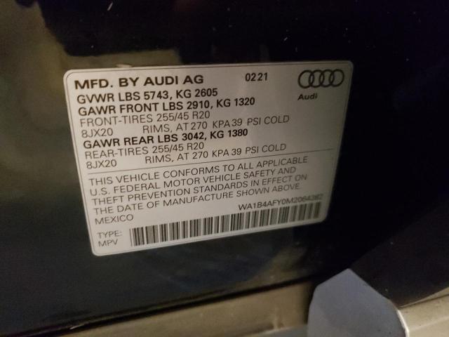 2021 AUDI SQ5 PREMIU WA1B4AFY0M2064382