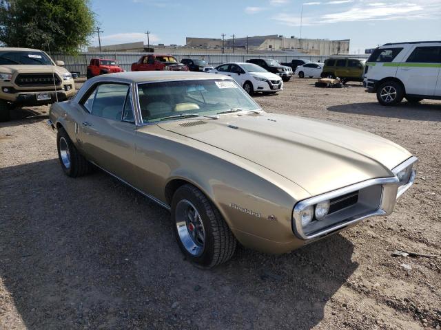 Salvage cars for sale at Mercedes, TX auction: 1967 Pontiac Firebird