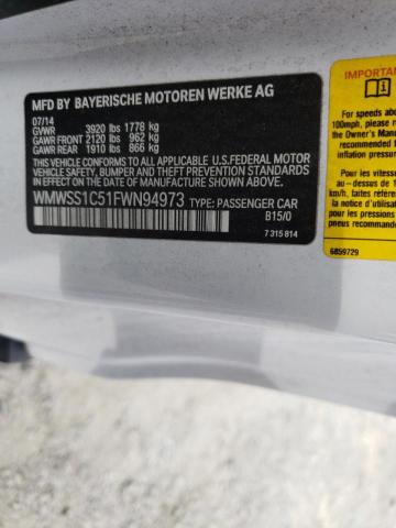2015 MINI COOPER PAC WMWSS1C51FWN94973