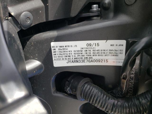 2016 YAMAHA FZ09 JYARN33E7GA009215